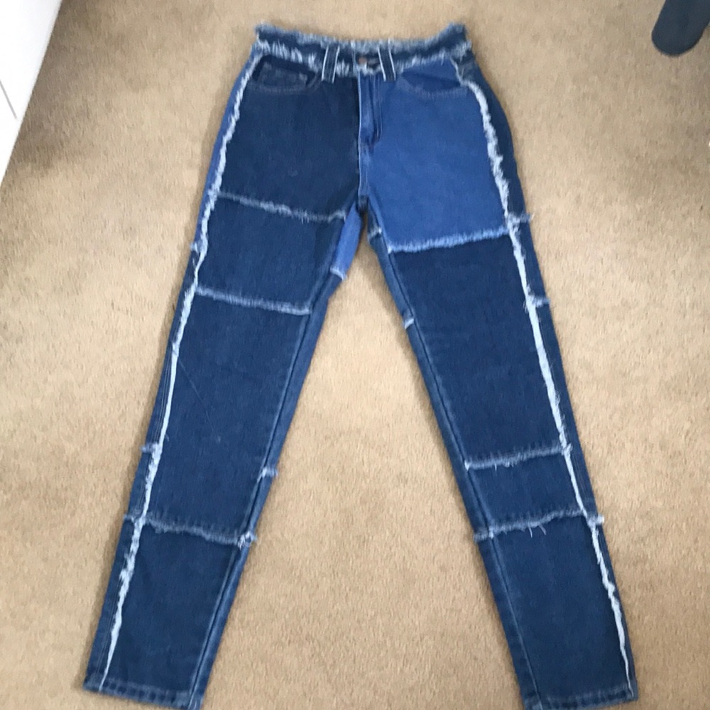 Patchwork style Shein jeans